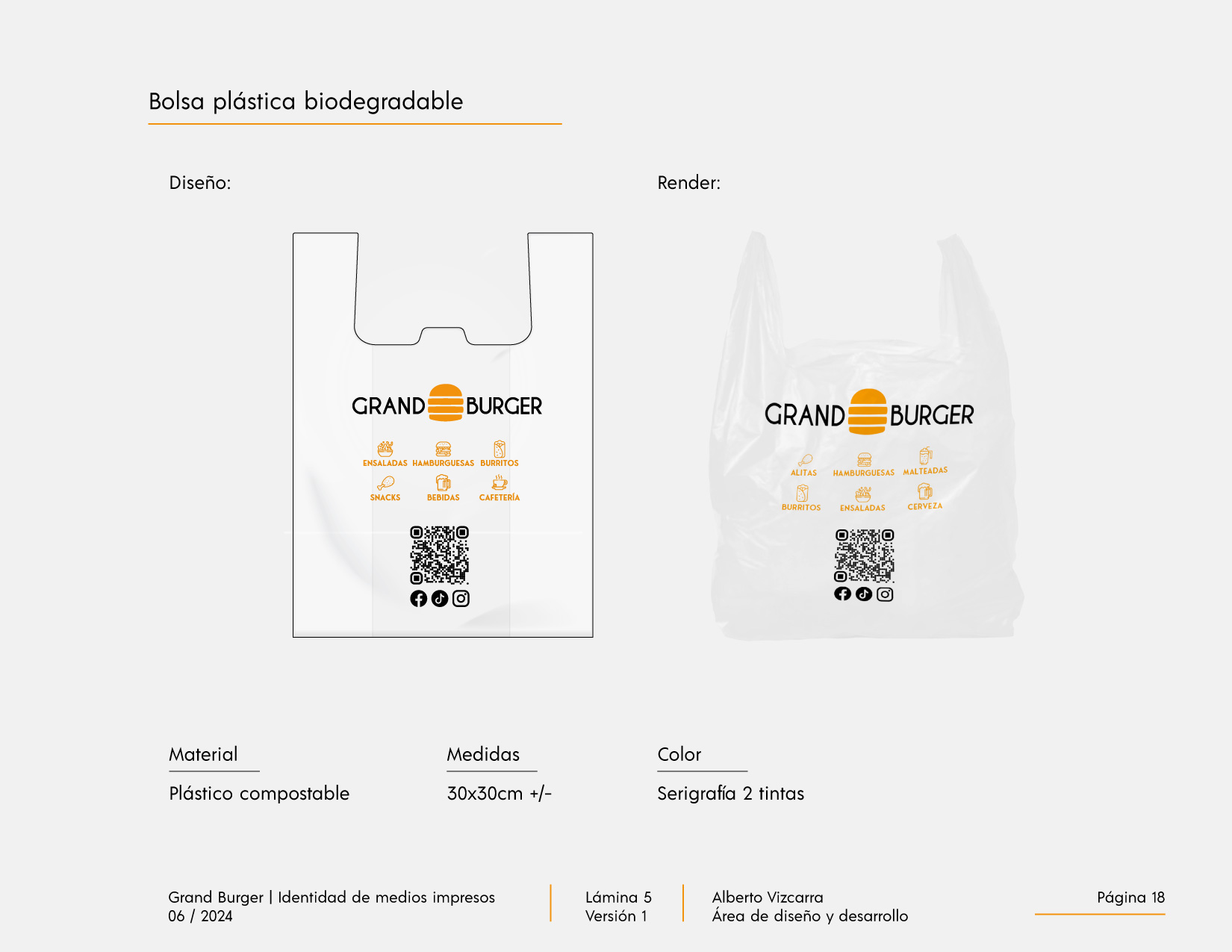 Identidad de marca Grand Burger Morelia