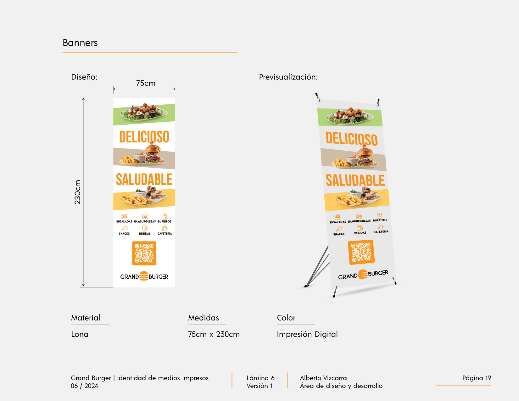 Identidad de marca Grand Burger Morelia