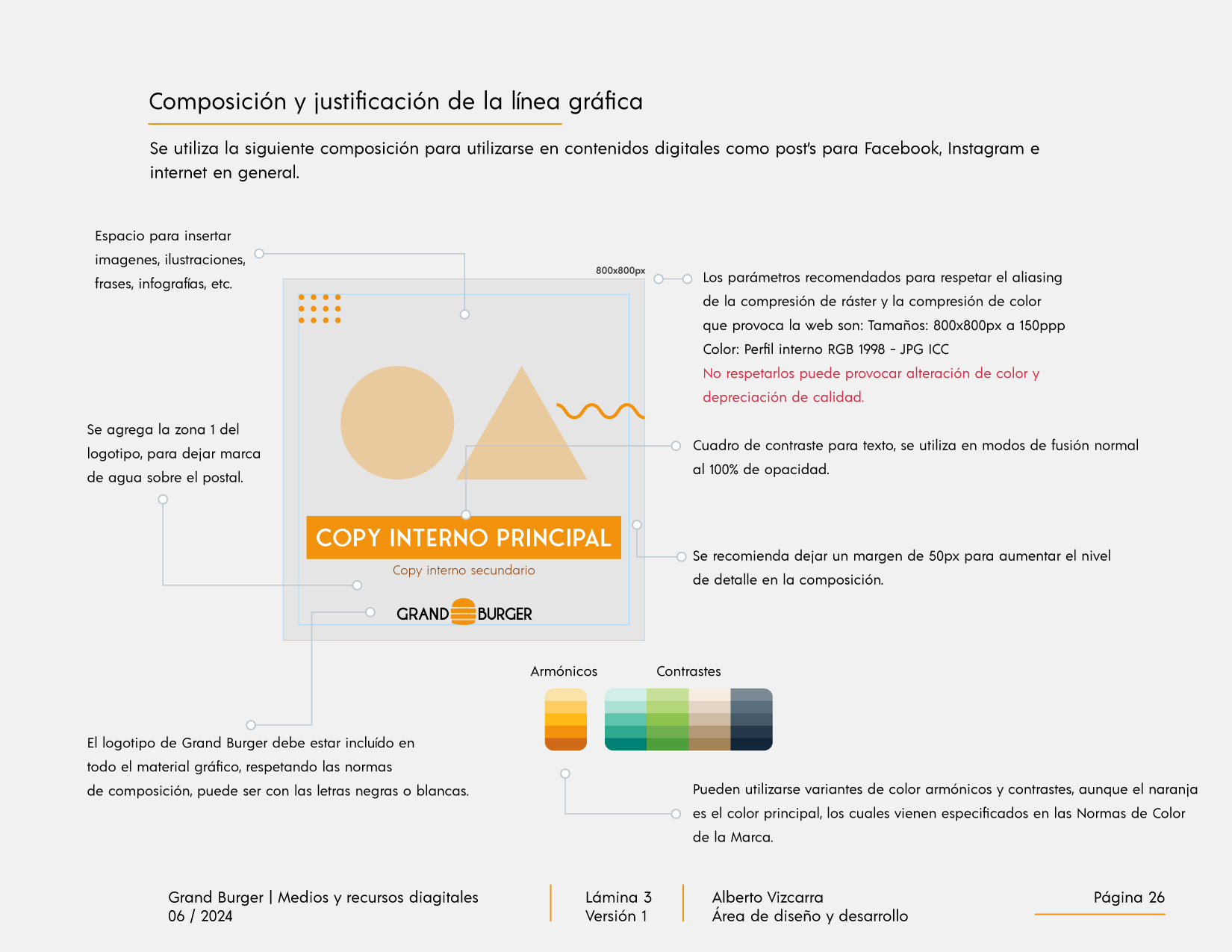 Identidad de marca Grand Burger Morelia