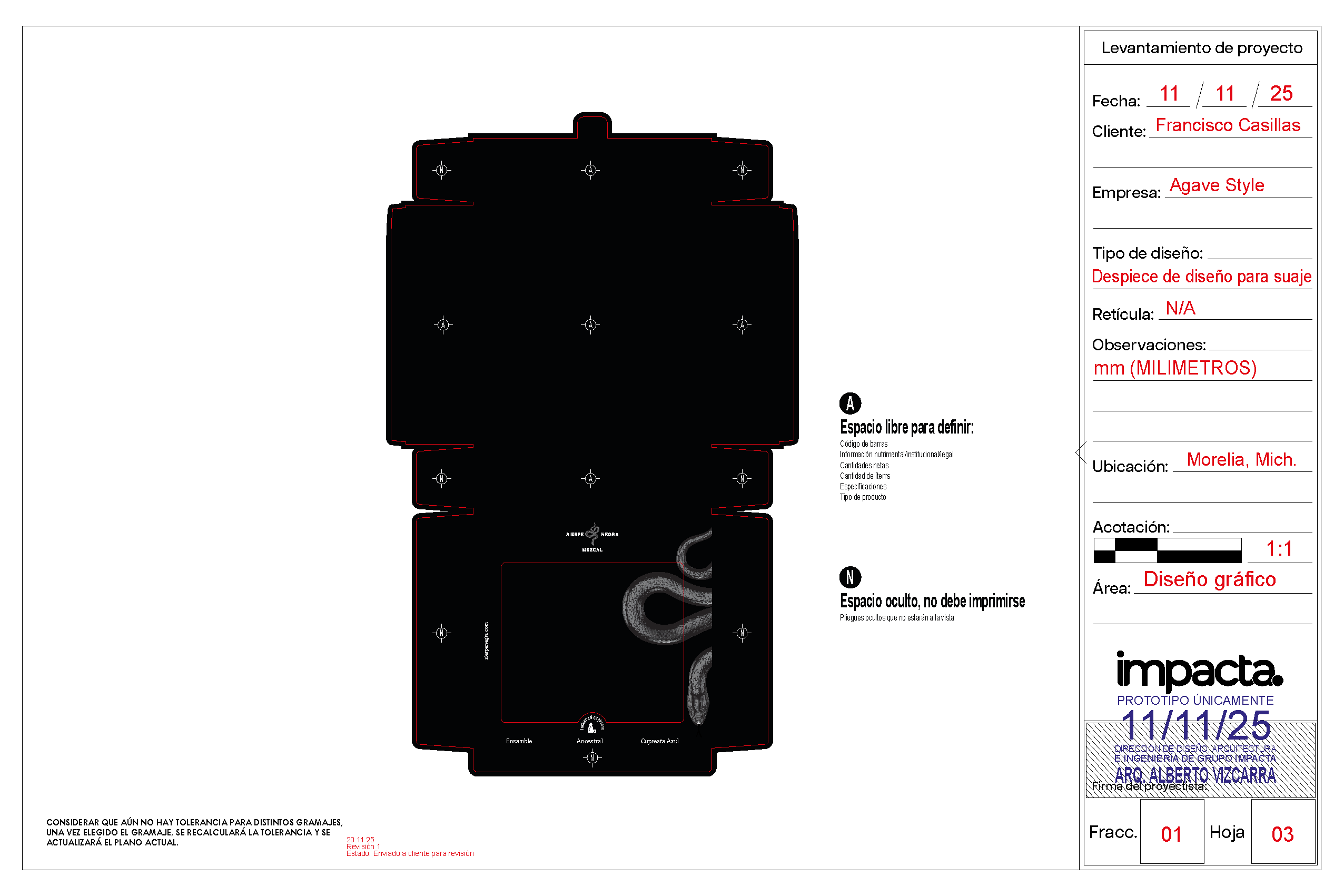 Diseño de Tripack Sierpe Negra